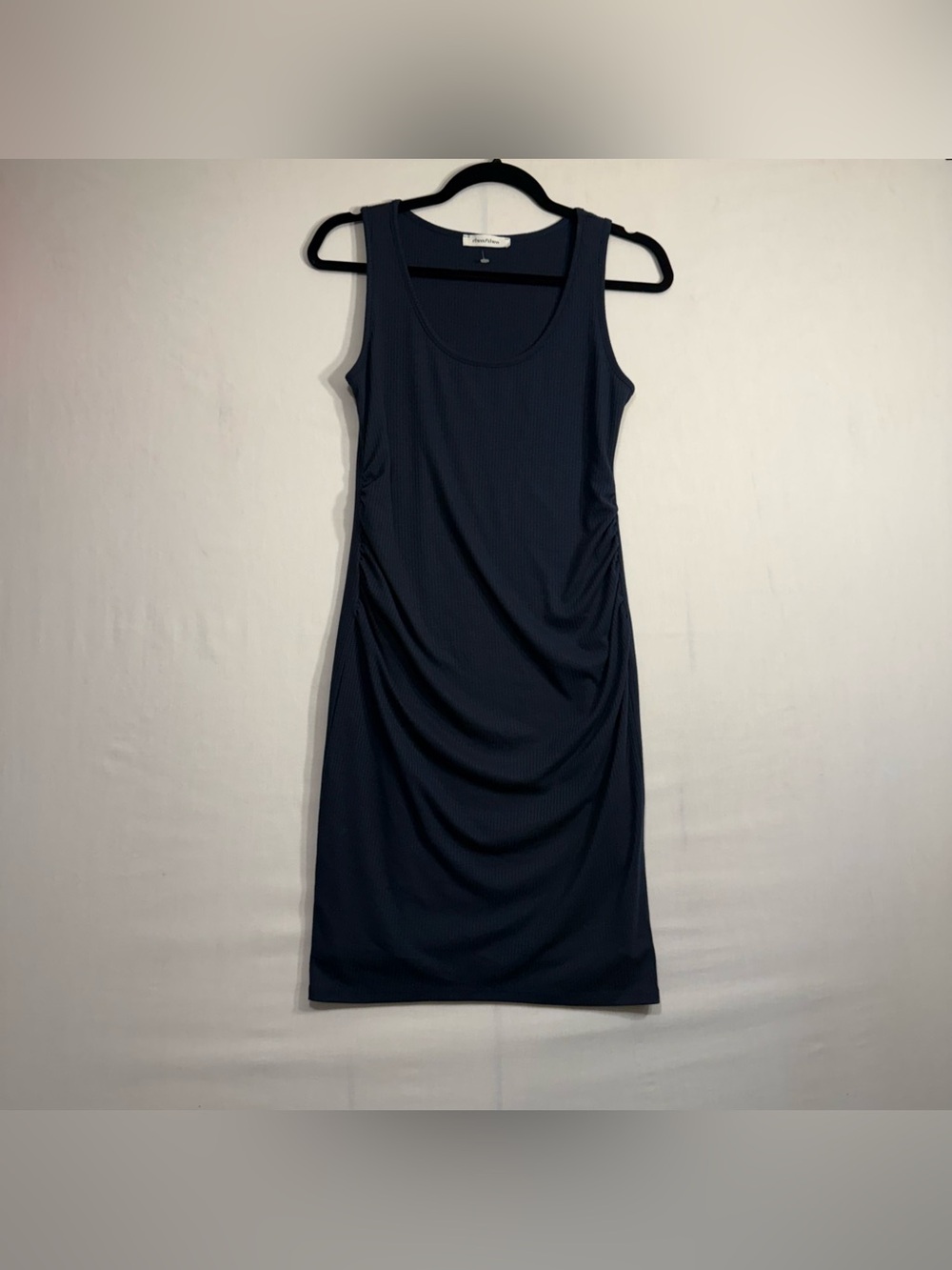 NWOT Rhea & Thea sleeveless ribbed maternity bodycon dress Black size Small